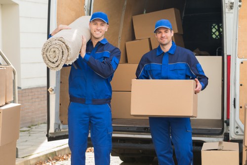 House movers working on a Blackheath residential street