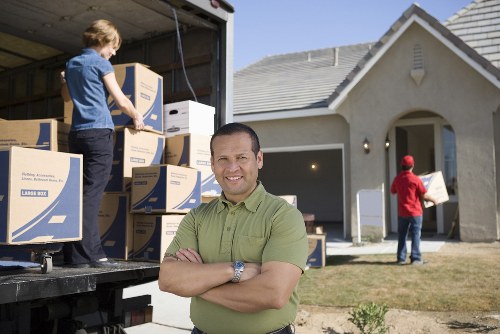 Packed boxes and household items prepared for a Blackheath house move