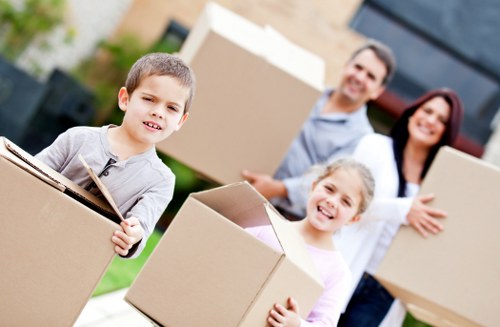 Packed boxes and furniture ready for a Blackheath house removal