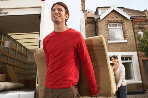 Moving truck prepared for a flat or house removal in Blackheath