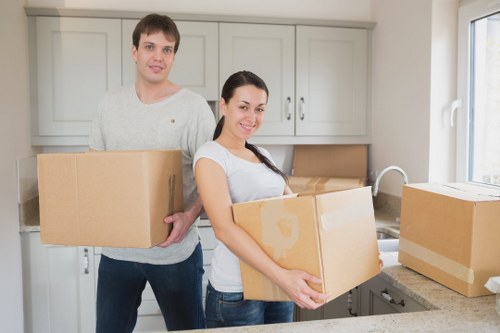 House movers handling furniture and boxes in Blackheath